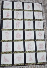 Handmade Christmas Quilt Machine Embroidery 4...