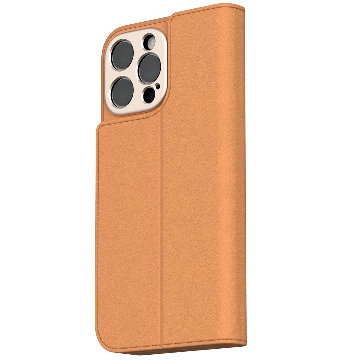 Étui portefeuille iPhone 16 Pro Moshi Overture cuir marron anti-rayure avec fente carte