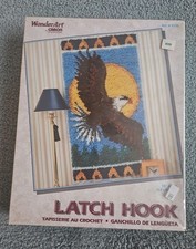 Sealed Caron International Wonder Art Eagle Latch Hook Kit 4120 16"X32"