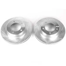 Disc Brake Rotor Set-Front Drilled, Slotted and Zinc Plated Brake Rotor Pair