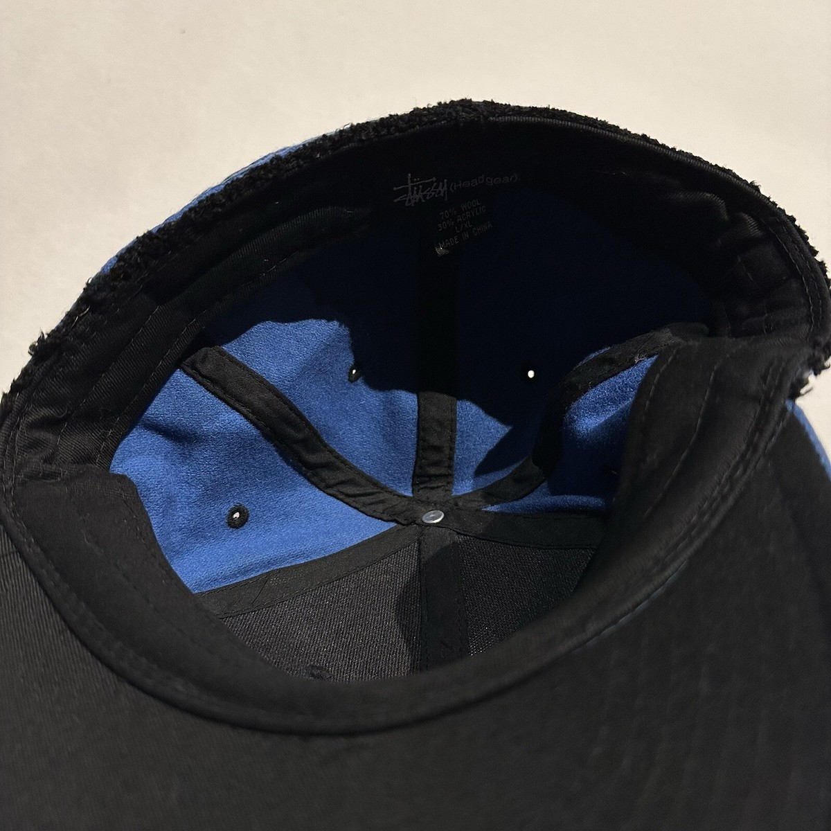 Vintage Stussy Headgear Wool Blend Hat Cap Surf Skate Sz L XL 90s