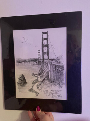Don Davey Golden Gate Bridge Druck von San Francisco 1977