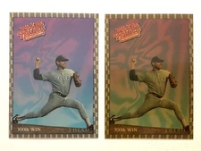 1993 NOLAN RYAN WHATABURGER REGULAR & CHAMPAGNE/GREEN TINT VARIANT! 300th WIN!
