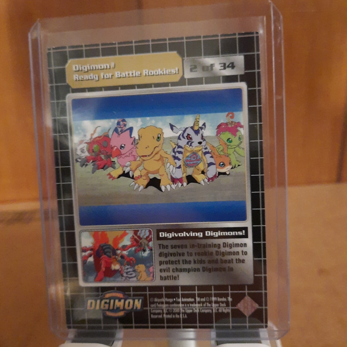 1999 Ready for battle! Rookies!! Card 2 of 34 Series 1 Upper Deck Digimon - Picture 2 of 2