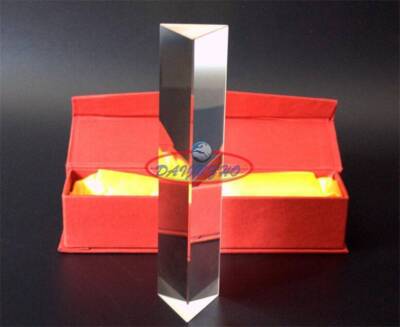 10cm Optical Glass Triple Triangular Prism Physics Teaching Light   #A6-29