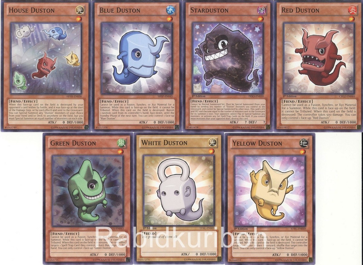 Yugioh Duston Set - Green + White + House + Blue + Red + Yellow + Starduston
