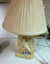 Cherubw Grapes by Wall Table Lamp Plaster / Resin with Shade 15"  FREE SHIPPING