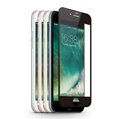 KMP Hartglas Displayschutz für iPhone 7 Plus Frame Black
