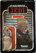 Product Image: VINTAGE KENNER STAR WARS 1983 ROTJ SQUID HEAD MOC 77 BACK UNPUNCHED CLEAR BUBBLE