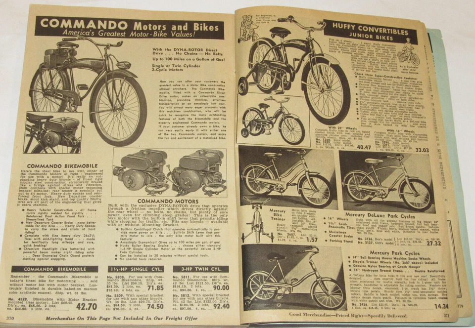 VTG 1953 WHOLESALE CATALOG! BIKES/FISHING/TOOLS/CLOCKS/WATCHES/RADIOS/CAR PARTS+ - Image 3 of 4