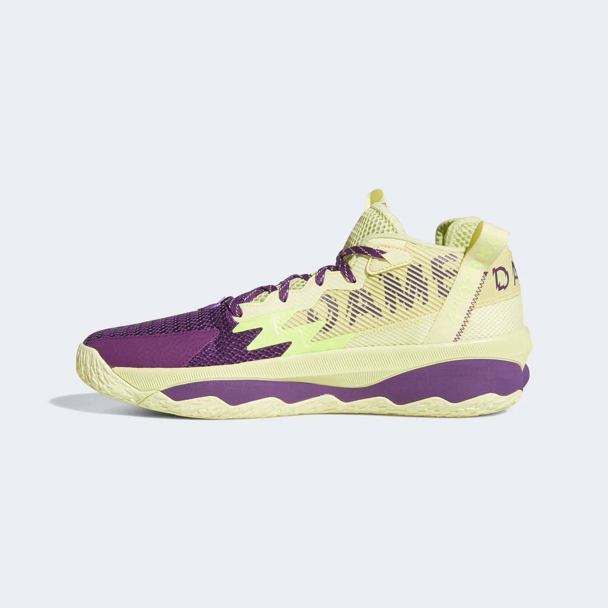 Adidas Dame 8 [GY0383] Men Basketball Shoes Yellow Tint / Glory Purple