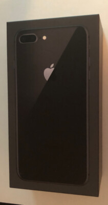 Ear Buds & I-phone 8 Plus Space Gray 64GB Empty Box and decals only