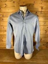 Ted Baker Endurance Men's Blue Dot Button Down Shirt Size 16 32/33