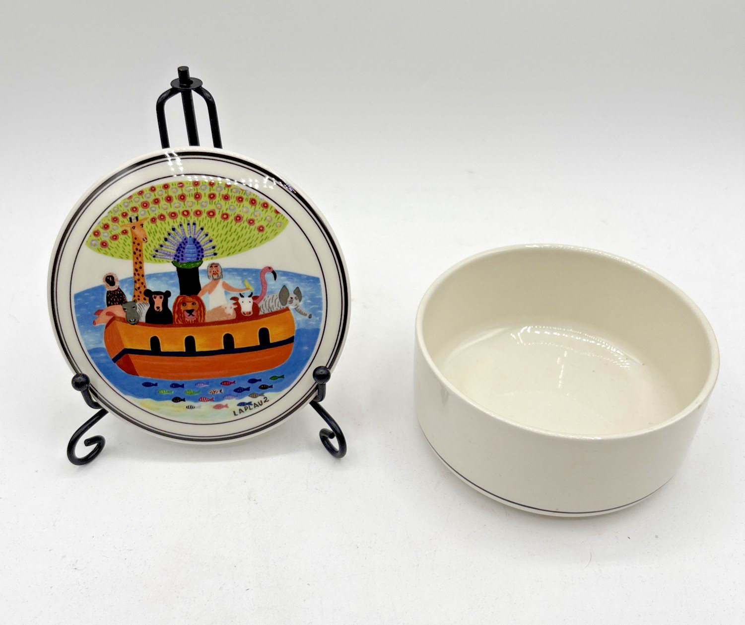 Villeroy & Boch Design Naif  Candy Trinket Box Dish With Lid Noah's Ark