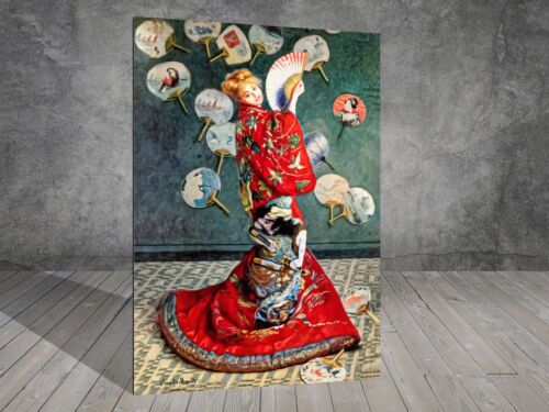 Claude Monet  Wearing a Kimono Japanese CANVAS PAINTING ART PRINT 195 - Picture 1 of 9