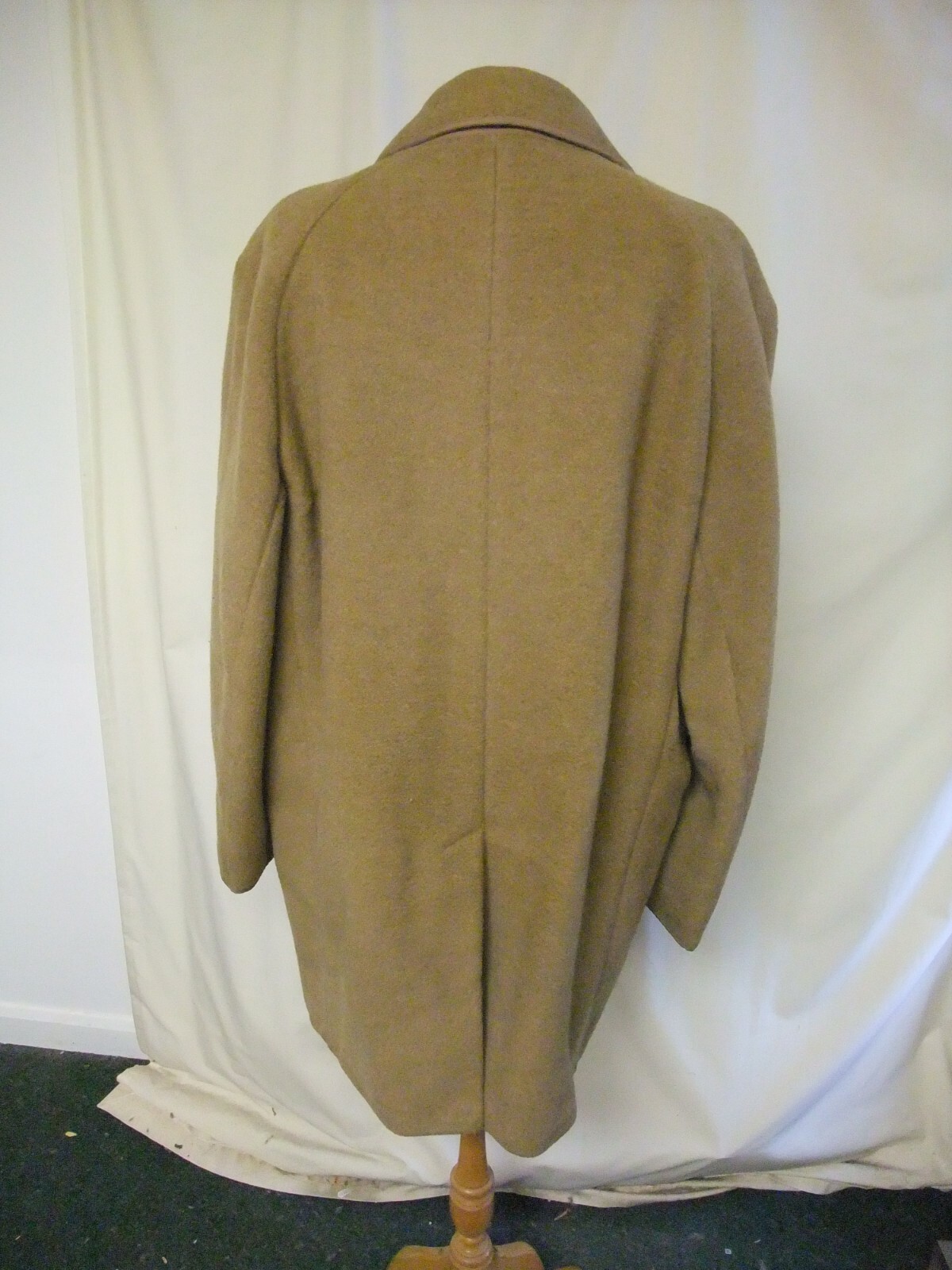 ALTRA Cappotto da uomo tessuti Kagan taglia L cammello lunghezza 38" miscela lana mohair visone 2408