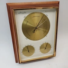 Vintage Airguide 1960s Barometer Thermometer Hygrometer Weather Station Gauge