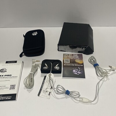 Mee Audio MX Pro Series MX2 Modular In-Ear Monitors - Clear with Case *READ*