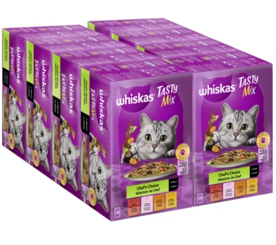 96x85g Whiskas Katzenfutter Nassfutter Tasty MixChef's Choice in Sauce