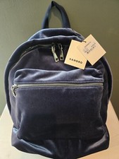 Sandro Paris Blue Velvet Avril Backpack - Silver Hardware - New With Tags (nwt)