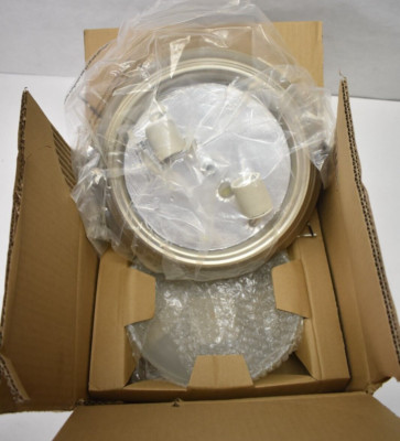 Kichler Flush Mount Round Glass Ceiling Light 2 Light Brushed Nickel Finish