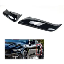Rear Fender Panel Side Body Flare Scoops For Ford Mustang 2015-2023 Glossy Black