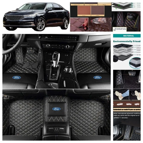 For Ford Taurus 2010-2019 Car Floor Mats PU Leather Waterproof Custom Carpets - Picture 29 of 36