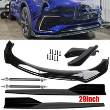For VW Tiguan R Line Front Bumper Lip Splitter Spoiler Body Kit Side Skirt