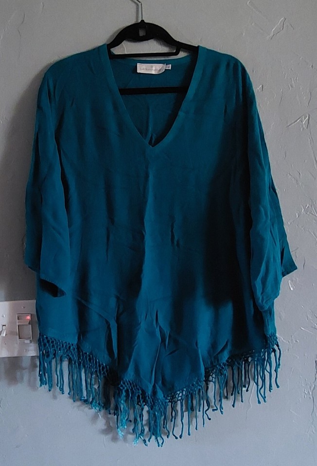 Soft Surroundings Tops Style Pullover Sweater, Green, Women's Size SM