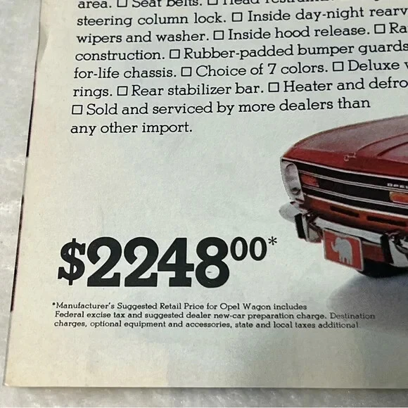 1970 Buick Opel Wagon Original Vintage Print Ad - Image 3 of 4