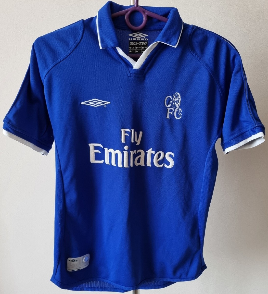 ウェア 01-03 Umbro Chelsea uniform game T shirt Chelsea 2001 - 2003 Home football Umbro shirt size Medium