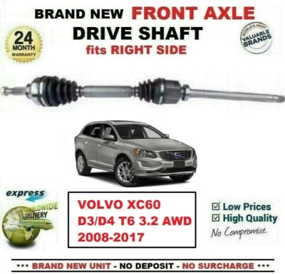 FOR VOLVO XC60 D3 D4 T6 3.2 AWD 2008-2017 BRAND NEW FRONT AXLE RIGHT ...