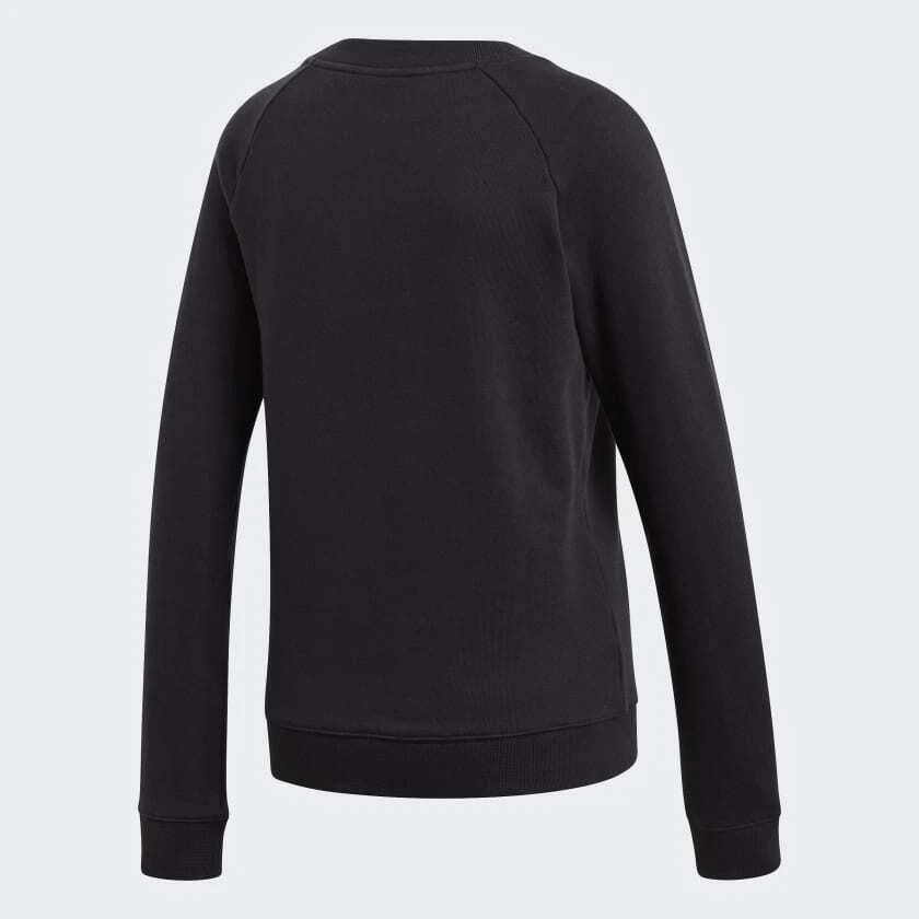adidas Trefoil Crewneck Sweatshirt Women's Black Long Sleeve Pullover Shirt - Image 3 of 3
