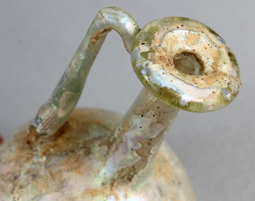 ROMAN circa 2nd-3rd century AD original glass vase SUPERB opalescence / sparkle - Picture 5 of 13