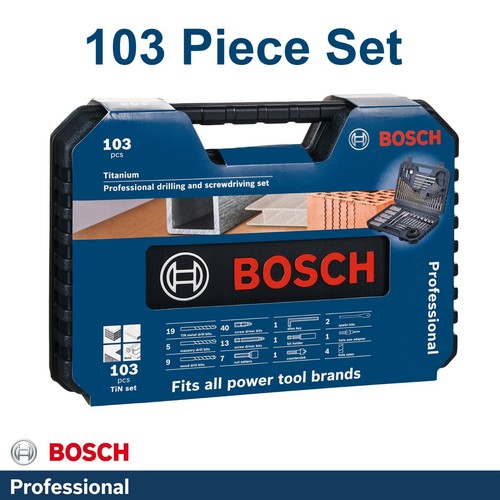 Bosch Drill Bit Set Professional Titanium 103 Piece Screws Masonry Wood