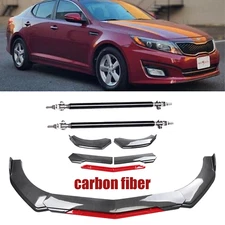 Front Bumper Lip Chin Splitter Spoiler Carbon Fiber For Kia Optima Strut Rod