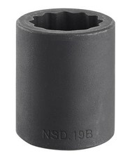 Facom NSD.19B 1/2″ Drive Bi-Hexagon (12-Point) Metric Impact Socket 19mm