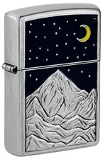 Zippo Mountain Emblem Street Chrome 48632
