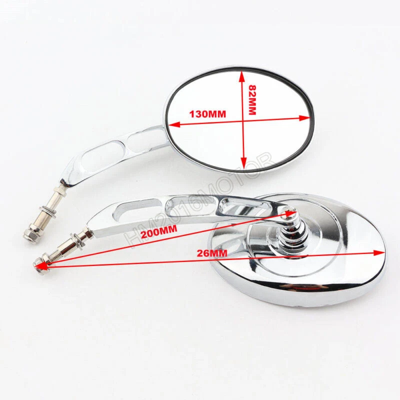 Espejos retrovisores cromados para motocicleta Harley-Davidson Sportster 883 XLH883 Foto 2 de 4