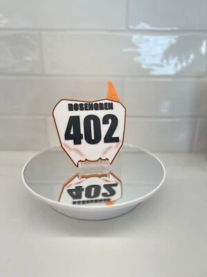 QUEEN CREEK CREATIVE Personalized Motocross Supercross Number Plate | AMA Dirt Bike Decal Fender | 4"