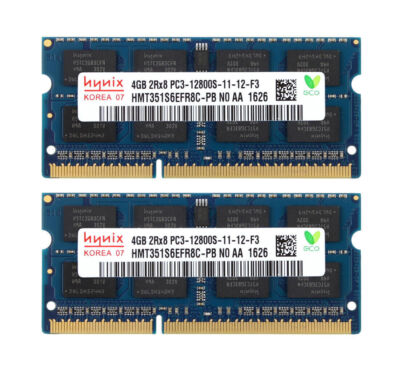 Hynix 2x 4GB Kits 2RX8 DDR3 1600MHz PC3-12800S 1.5V Laptop Memory ◆◇HYNIX 4GB 2R*8 PC3-12800S 2枚セット合計 8GB(1210)◇◆