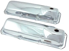1970-82 FORD MERCURY 351C 400 CLEVELAND CHROME STEEL VALVE COVERS SET