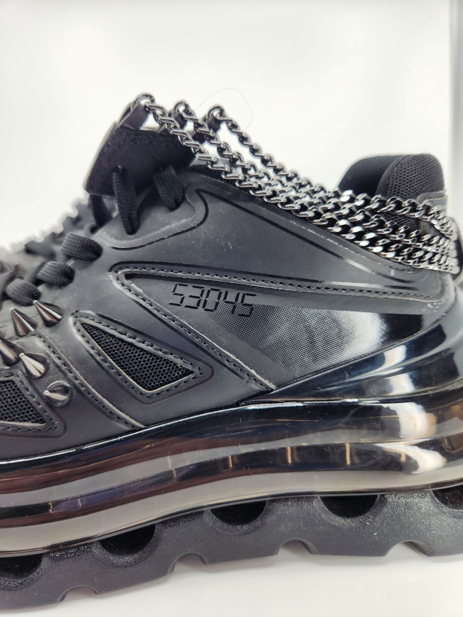 Bump'Air Gothic Shoes 53045 Black Spike Stud Chain Chunky Sneakers