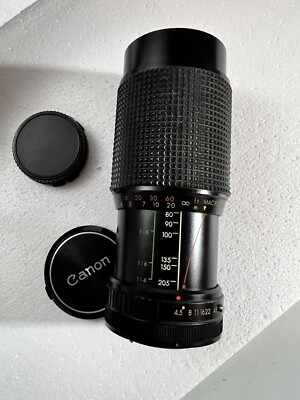 Camera Lens STAR-D MC 80-205mm 1:4.5 Auto Zoom CANON FD Mount  w/ Caps