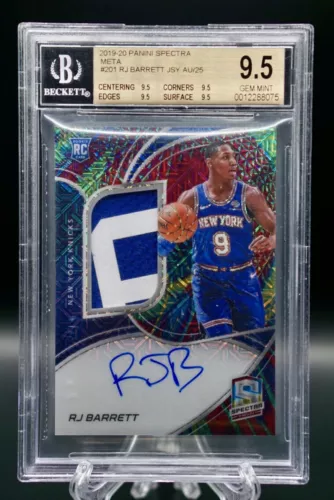 RJ Barrett #201 /25 RPA - Meta (AU, MEM, RC) BGS 9.5 - 2019-20 Panini Spectra  