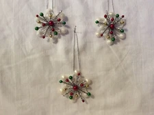 Handmade Christmas Ornaments- snowflakes - individually