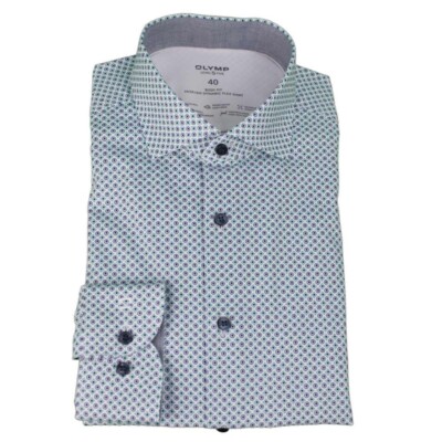 Olymp Level Five 24/Seven Herren Businesshemd blau grün 208954 41 mint