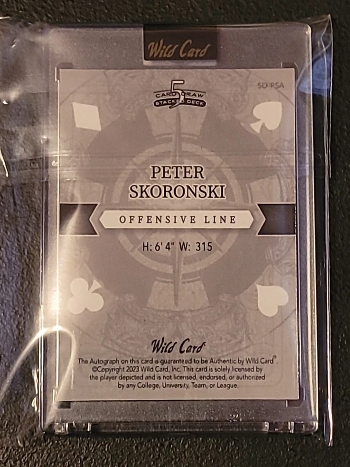 "4-OF-4" 2023 Wild Card PETER SKORONSKI #SD-PSA Autograph RC Sealed - Image 2 of 2