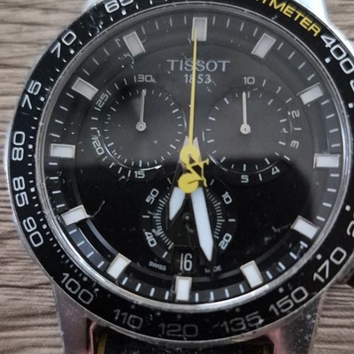 Tissot T-Sport Herren Chronograph Quarz Edelstahl silber/schwarz Tachymeter