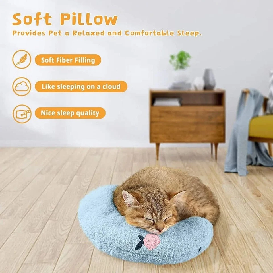 Pequeña almohada para gatos moda protector de cuello sueño profundo cachorro almohada en forma de U P Foto 3 de 4